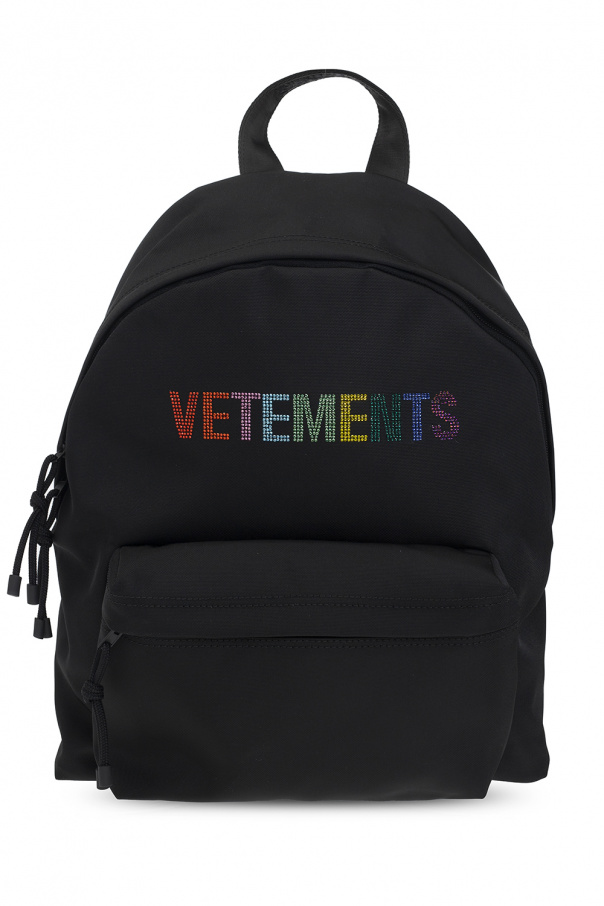 VETEMENTS backpack Leather with logo