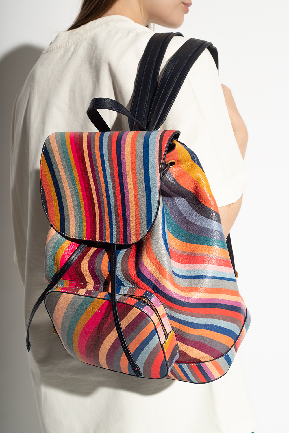 Rook onbetaald Rond en rond Multicolour Backpack with Swirl pattern Paul Smith - Vitkac Italy