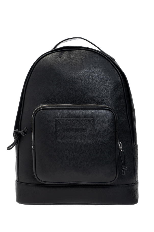 Emporio Armani Leather backpack with logo