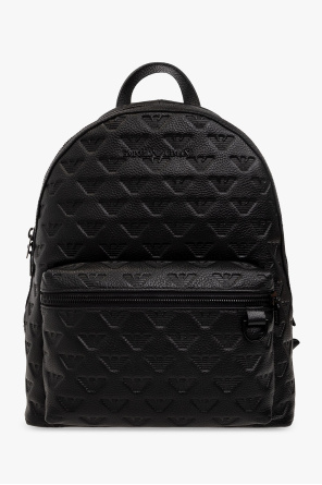 Embossed leather backpack od Emporio Armani