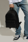 Emporio Armani BLACK Embossed leather backpack
