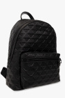 Emporio Armani BLACK Embossed leather backpack