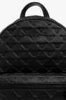 Emporio Armani BLACK Embossed leather backpack