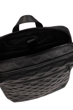 Emporio sleeve Armani Monogrammed backpack