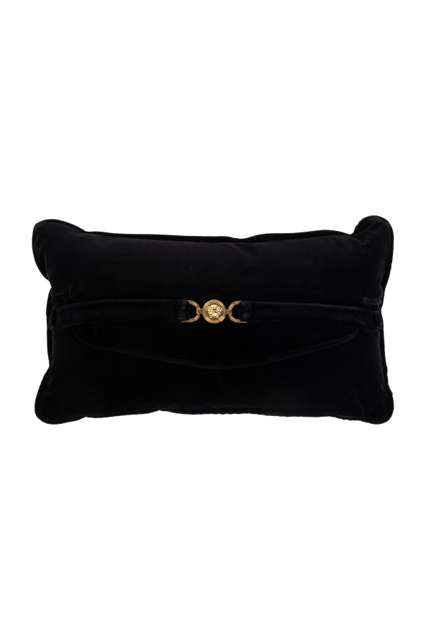 Versace Home Kissen mit einer Applikation in Form des Kopfes der Medusa