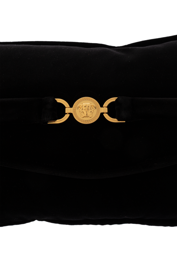Versace Home Kissen mit einer Applikation in Form des Kopfes der Medusa