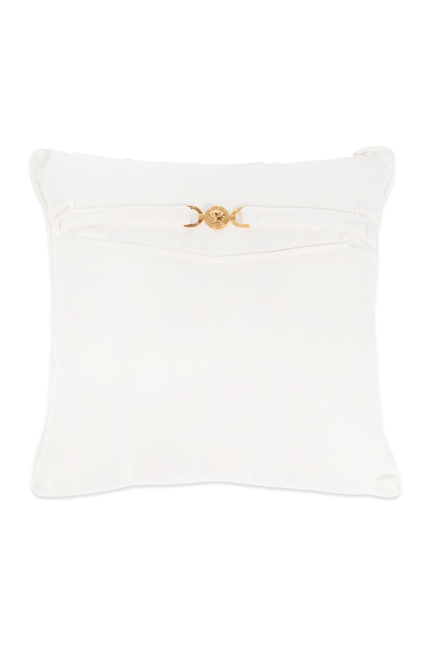 Versace Home Kissen mit Applikation in Form des Kopfes der Medusa