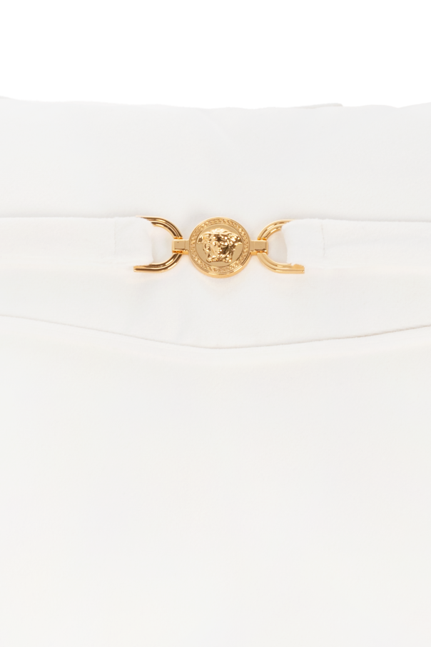 Versace Home Kissen mit Applikation in Form des Kopfes der Medusa
