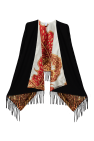 FERRAGAMO Reversible poncho with fringes
