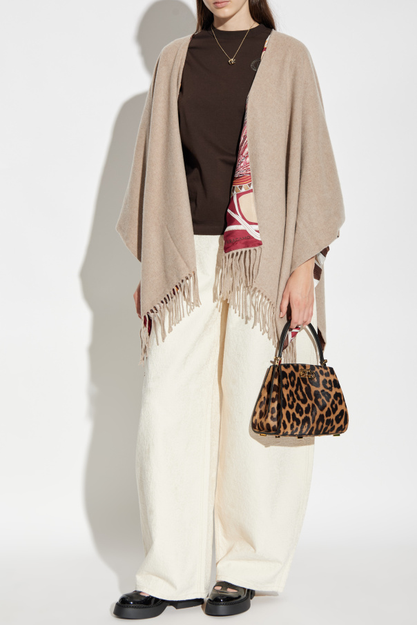 FERRAGAMO Dwustronne ponczo