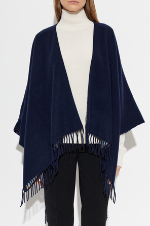 FERRAGAMO Poncho de caxemira com franjas