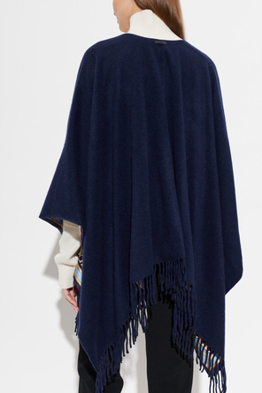 FERRAGAMO Poncho de caxemira com franjas