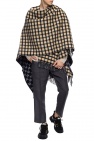 Gucci NAVY BLUE Checked wool poncho