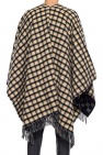 Gucci NAVY BLUE Checked wool poncho