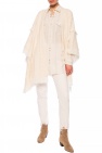 Saint Laurent cream Poncho with fringes