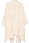 Saint Laurent cream Poncho with fringes