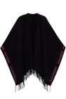 Alexander McQueen BLACK Poncho with logo