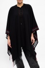 Alexander McQueen BLACK Poncho with logo