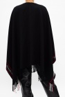Alexander McQueen BLACK Poncho with logo