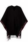 Alexander McQueen BLACK Poncho with logo