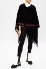 Alexander McQueen BLACK Poncho with logo
