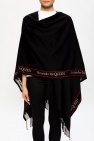 Alexander McQueen BLACK Poncho with logo