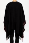 Alexander McQueen BLACK Poncho with logo