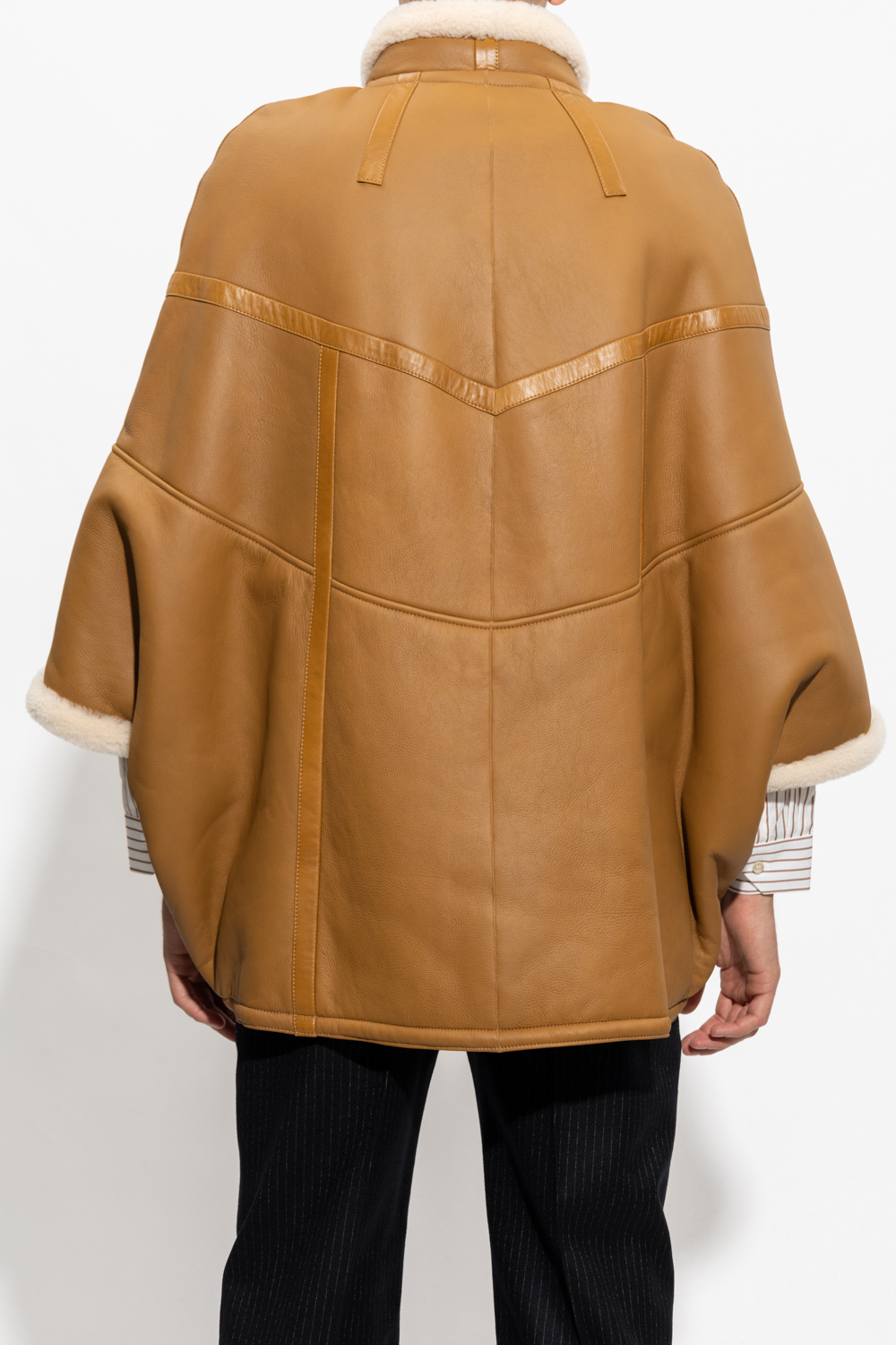 Saint Laurent Leather poncho