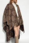 Gucci BROWN Reversible cashmere poncho
