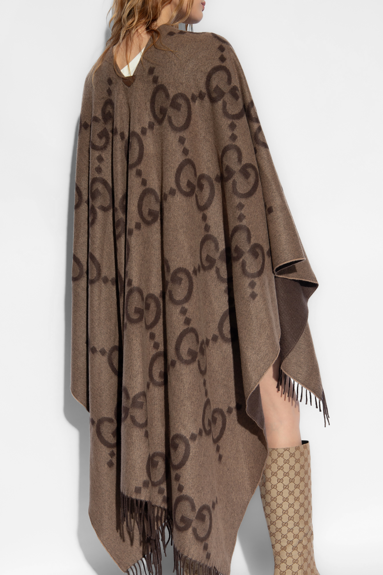 Gucci Reversible cashmere poncho