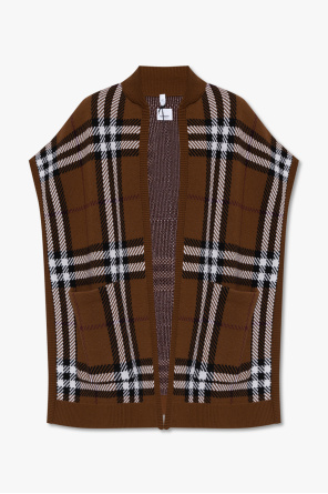 Checked wool poncho od Burberry