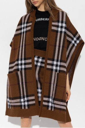 Burberry Checked wool poncho