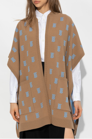 Burberry ‘Carly’ poncho with monogram