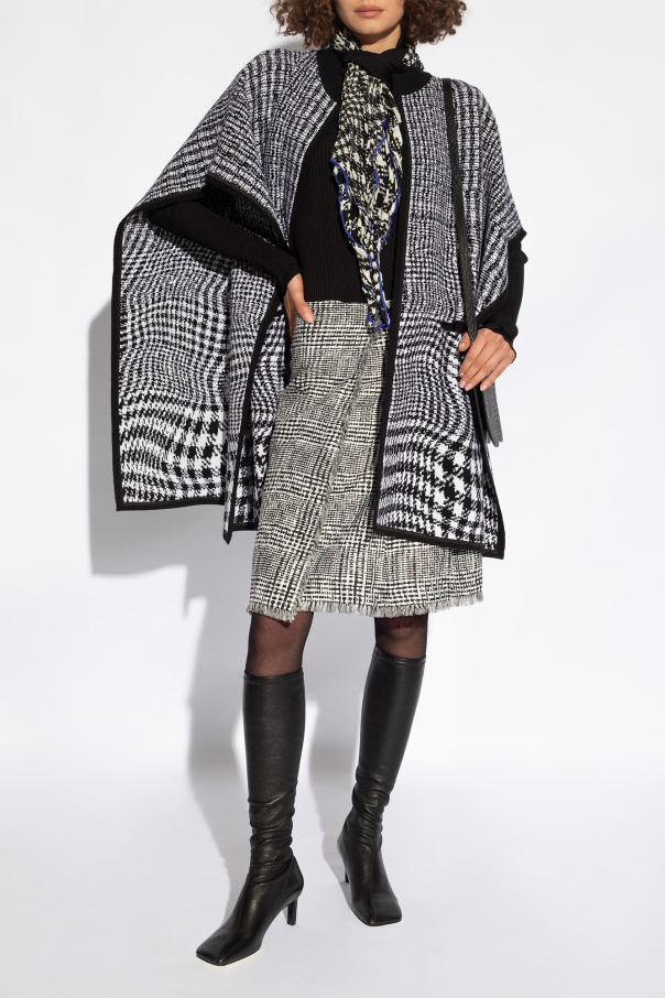 Burberry Houndstooth poncho