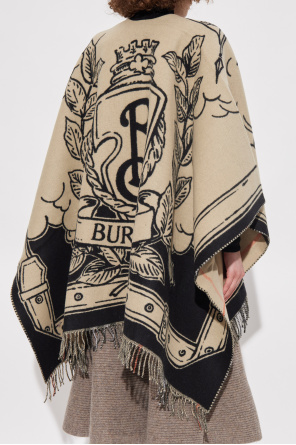 Burberry wool poncho with print