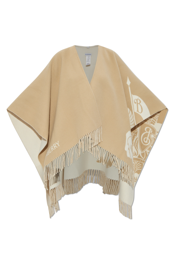 Poncho with fringes od Burberry