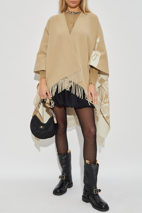 Burberry Poncho con flecos