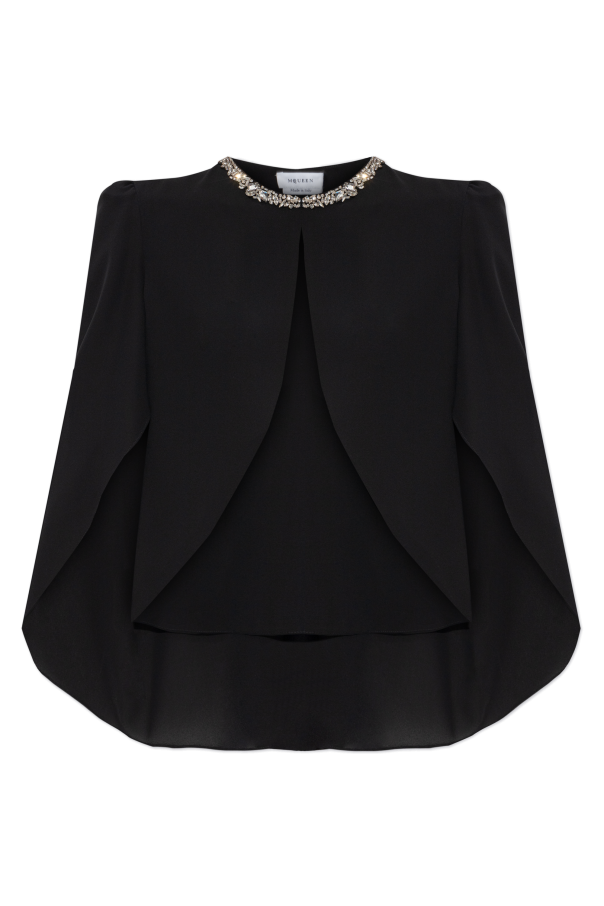 Alexander McQueen Jedwabny top