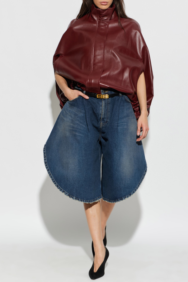 Balenciaga Skórzana peleryna