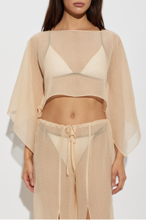 Balmain Seiden-Strandponcho