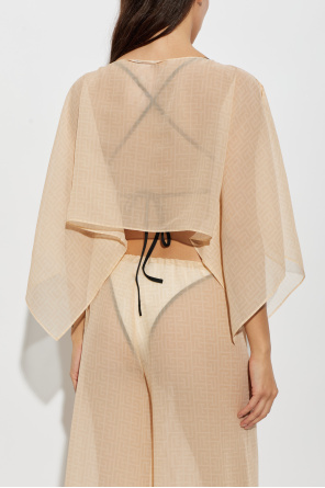 Balmain Seiden-Strandponcho