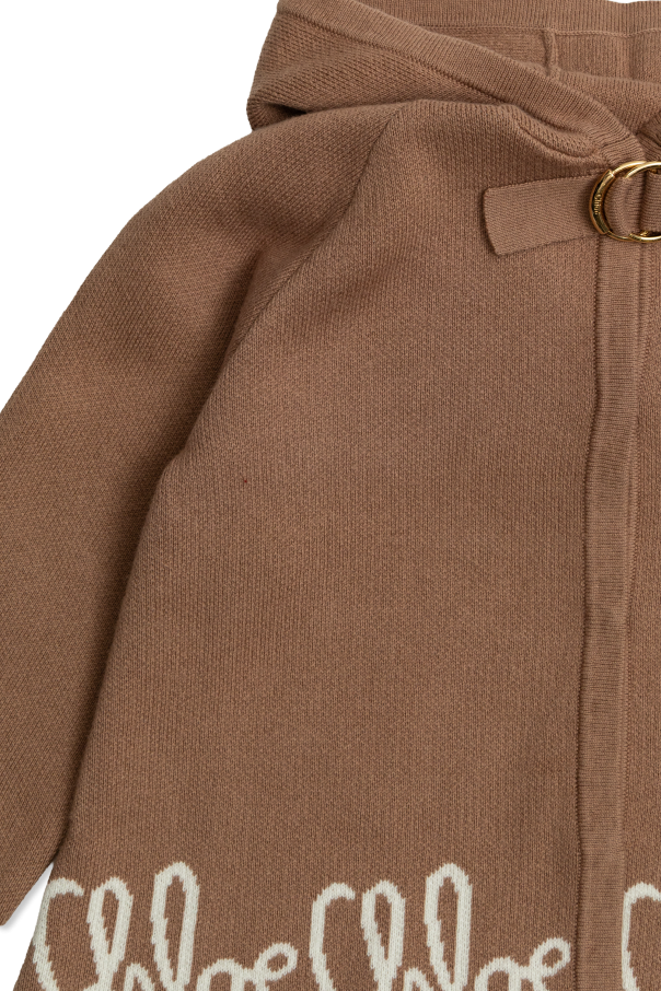 Chloé Kids Cárdigan con capucha
