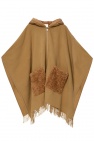 Moncler Hooded wool poncho