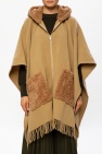Moncler Hooded wool poncho