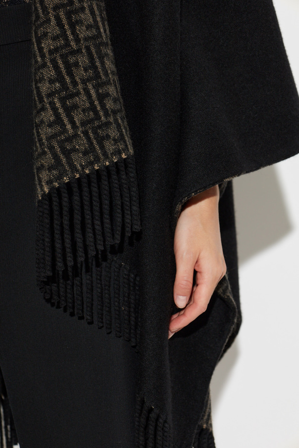 Fendi Poncho com franjas