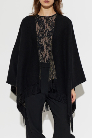 Fendi Poncho com franjas