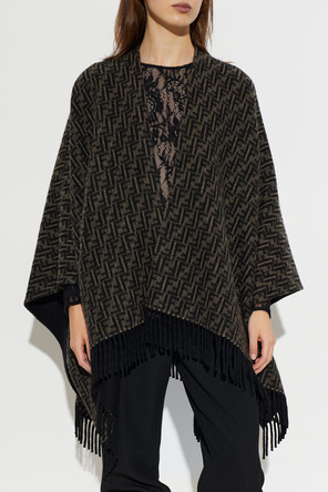 Fendi Poncho com franjas