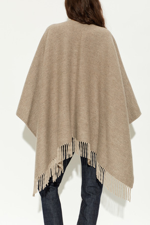 Fendi Wool Poncho with Fringes