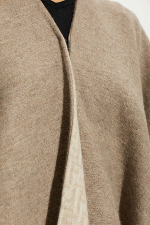 Fendi Wool Poncho with Fringes