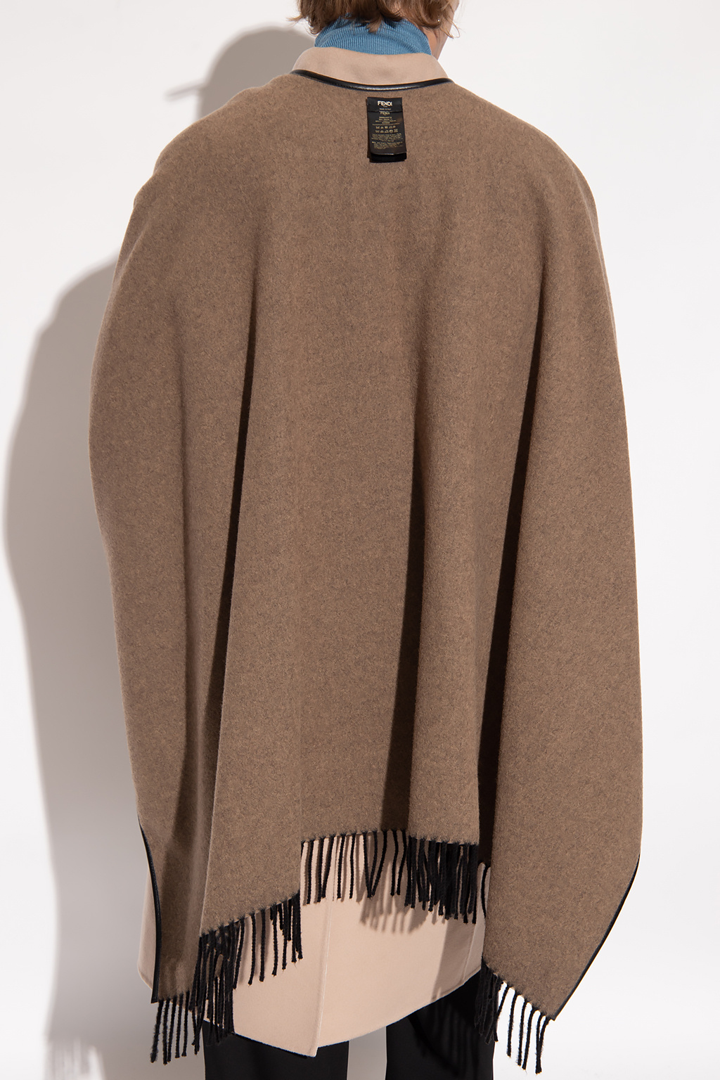 Fendi Wool poncho with monogram